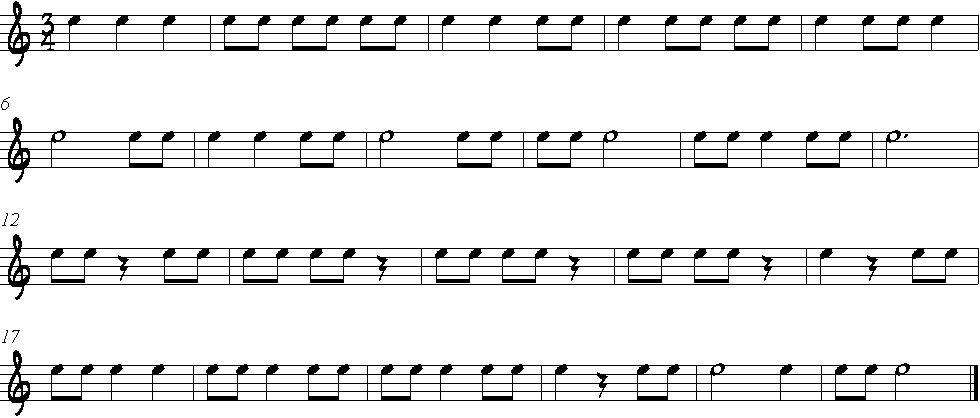 Estudio Rítmico en 3/4